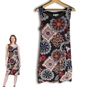 Robbie Bee Sleeveless Mandala Print Swing Dress